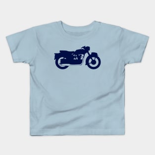 Blue Motorcycle Silhouette (triumph) Kids T-Shirt